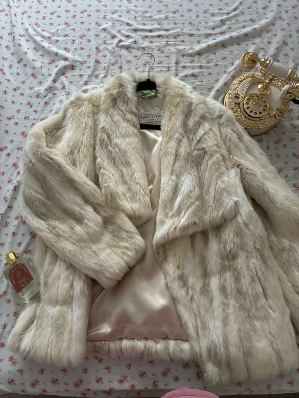 Fabulous Furs Ivory/Cream Faux Fur Jacket